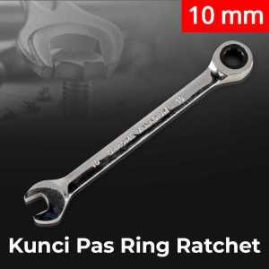 KUNCI RING PAS BOLAK BALIK 10-17MM MULTIFUNGSI BAHAN KUAT ANTI KARAT KUNCI PAS BENGKEL CHROME VANADIUM - CV72