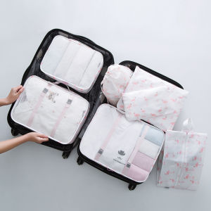 7 Pieces Packing Cubes Set Travel Luggage Packing Organizer Travel Pouch Compression Suitcase Bags/Local Stock
