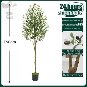 【Same as the Real】4ft 5ft 6ft Artificial Olive Tree Plants Big Size Indoor Home Office Decoration