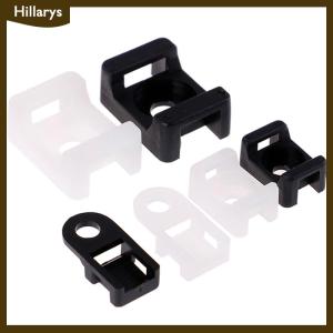 [Hillarys] ตัวยึดฐานยึดแบบยึดสำหรับยึดสายลวดพลาสติกมีซิปผูกด้วยสกรู100ชิ้น