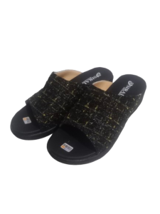 Sandal Wedges Siral Square Toe Karet Pola Mesh Nyaman