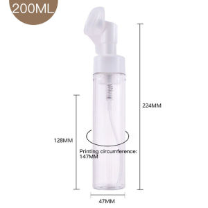 200ML/100ML Mousse Foaming Bottle Cleansing Face Brush Foam Pump Press Silicone Cleanser Hand Wash Bottle Foaming Bottle Portable Bottle Travel Accessory Liquid Dispenser
