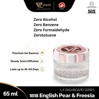 SGS CERTIFIED VANZO High-Quality Car Gel Healthy Air Freshener LX Dashboard Series 65ML Scent Of Luxury Natural Plant Scent