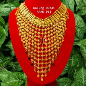 Kalung Adat / Kalung Dubai Etnik / Kalung Permata Merah GOld premium / Kalung Pengantin AAKD911