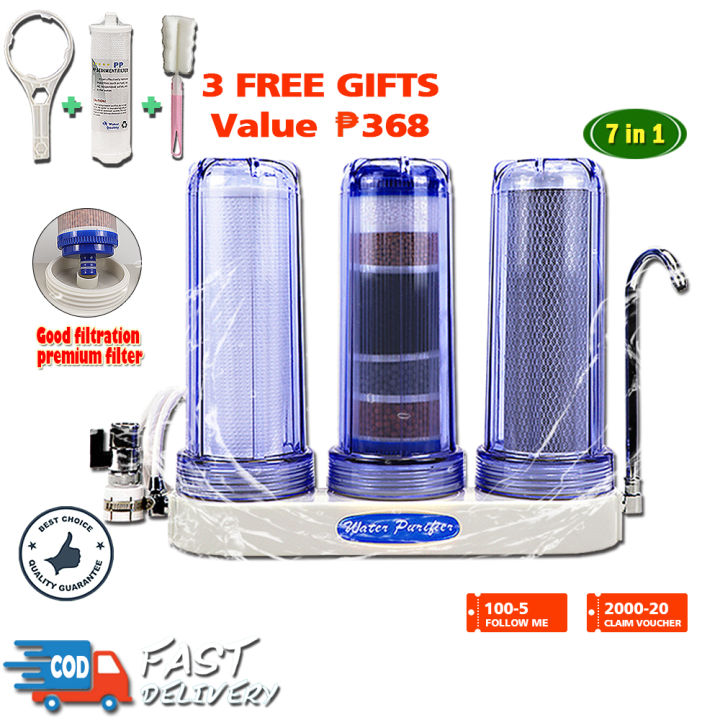 7 in 1 Alkaline Water Purifier Complete Set 3 Stage Thicken Water