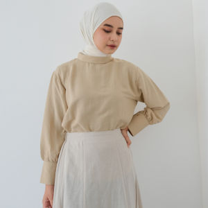 YEPPUOUTFIT Bloomy Blouse | Blouse Basic Premium Turtleneck Bahan Airflow Crepe Casual and Formal