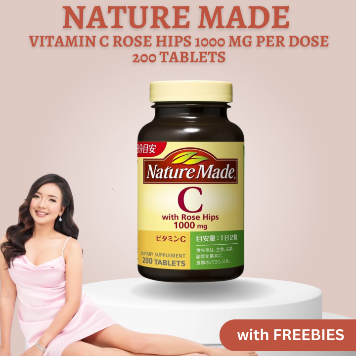 Nature Made Vitamin C Rose Hips 1000 mg per dose 200 Tablets] enhance