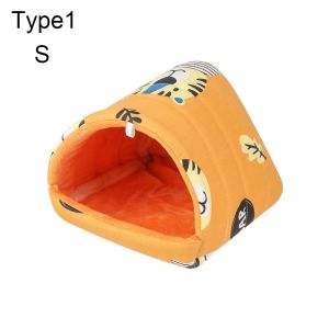 SIMPLETEN Colorful Mini Cage Rabbit Squirrel Winter Hamster House Guinea Pig Nest Warm Mat Small Animal Sleeping Bed