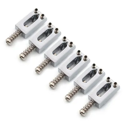 6pcs Sadel Gitar Elektrik Saddle Bridge Tremolo Fixed Dengan Kunci Pas Untuk Gitar Elektrik Strat