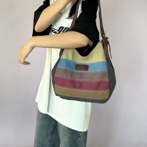 Stylish Vintage Canvas Shoulder Bag Durable and Convenient Handbag for Daily Use