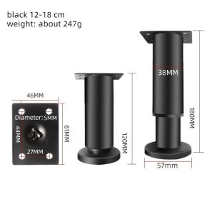 [SG In Stock]Metal Adjustable Table Leg 8-42CM Height Table Leg Sofa Leg Support Cabinet Foot Coffee Table Leg Bed Leg