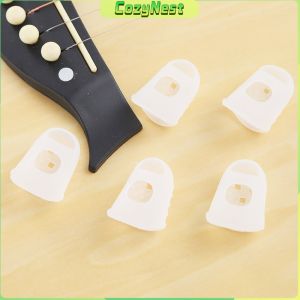 C.N. 5pcs Silicone Non-slip Finger Guards Guitar Fingertip Protector Fingerstall Guitar Press Accessories