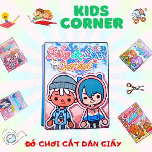 Ngôi nhà giấy Leke và Leon dễ thương đồ chơi búp bê giấy sáng tạo cho bé