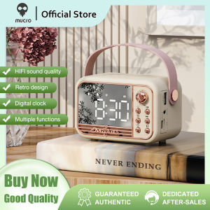 Mucro S11 Handheld Retro Alarm Clock Bluetooth Speaker Desktop Portable Clock