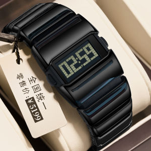 Swiss brand POEDAGAR luxury mens watch original waterproof tungsten steel chronograph alarm clock electronic watch