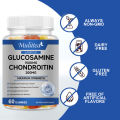 Mulittea 60 Counts Glucosamine with Chondroitin Gummies Supports Occasional Joint Pain Relief Helps Inflammatory Response. 