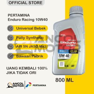 Pertamina Enduro Racing 800ml 10w40 JASO Ma2 API SJ Oli Motor