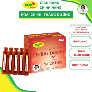 Ích Khí Thăng Dương PQA hộp 10 ống hỗ trợ người bị sa tử cung sa dạ dày trĩ thoát vị bẹn