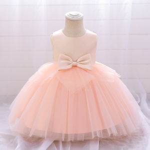 MQATZ Baby Girls Birthday Dress For 1 2 Year Newborn Baptism Pink Green Clothes Toddler Kids Elegant Christening Party Gown L2185XZ