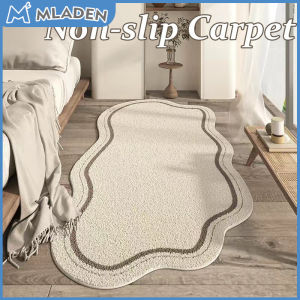 Area Rug Faux Cashmere Soft Plush Anti Slip Easy Clean Thick Pile Bedroom Bedside Living Room Decor