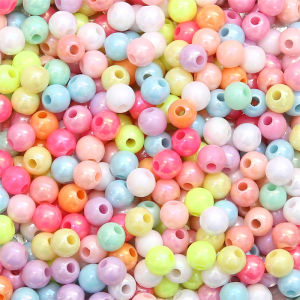 20-200ชิ้น6/8/10/12/14/มมอะคริลิคสีทึบทรงกลมลูกปัดสีลูกกวาดสเปเซอร์สำหรับสายคล้องแว่นตาลูกปัดเครื่องประดับทำ DIY เครื่องประดับกำไลแฮนด์เมด