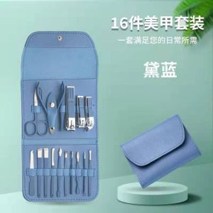 Gunting Kuku Set 16Pcs Alat Pemotong Kuku Set Dengan Bag Manicure Nail Clipper