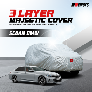 3 Layer Cover Sedan BMW BMW M4 320 i 528 i 530i e30 E36 E46 E87 M3 E30 318 F30 X1 X2 X3 Sarung Mobil Outdoor Anti UV & Waterproof BRICKS