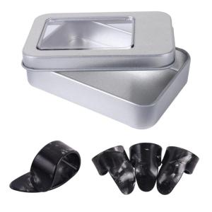 4Pcs Thumb and Finger Picks Guitar Finger Picks Fingertip Hands Sleeves Flat Thumbpicks Guitar Accessories Easy to Use