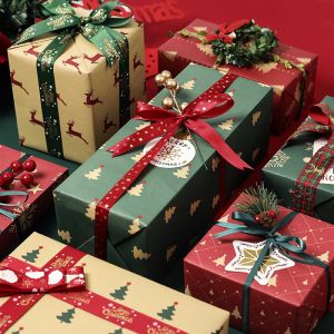 (SG Seller) Christmas gift wrapper Xmas paper Christmas wrapping paperwappers ribbons for gift Xmas giftChristmas gift