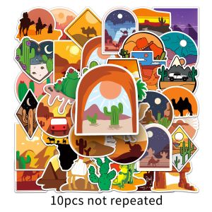 50PCS Desert Graffiti Cartoon Sticker Desert Camel Outdoor Scenery Decal DIY Phone Laptop Luggage Skateboard Graffiti Scrapbook Decals Fun for Kid Toy Gift
