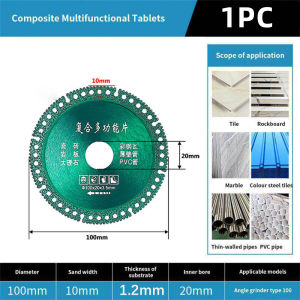 ToolHub ใบเลื่อยใบตัดเพชร4นิ้ว แผ่นตัดอเนกประสงค์แผ่นตัดคอมโพสิตใบตัดกระเบื้องแผ่นตัดพื้นหินอ่อนแกรนิตใบตัดเมทัลชีทเซรามิกแผ่นตัดเหล็ก ใบเลื่อยเหล็ก ใบตัด ใบตัดเหล็ก ใบตัดแก้งว แผ่นตัดอเนกประสงค์