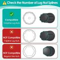 Feekoon 10 Spline Lug Nut Key Replacement for TA20-19/21, Compatible with Bimecc 10-Spline Lug Nut and Lug Bolts, Passenger with 3/4 and 13/16 Hex Drive, Alloy Steel, Silver (1 Pack). 