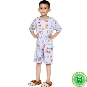Kiminori NADA.ST Setelan Baju Tidur Anak Lengan Pendek
