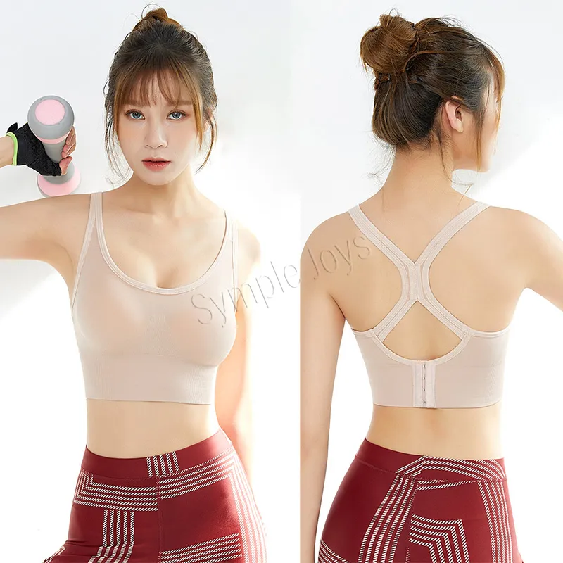 Racerback Sports Bra For High Impact Shockproof Workout Yoga Gym