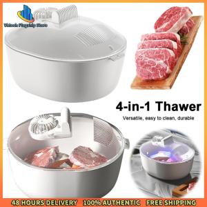Vktech Smart Quick Thaw Machine 4 in 1 Frozen Meat Defrosting Plate 4 in 1 Defrosting Tray Frozen Meat Circulating Defroster