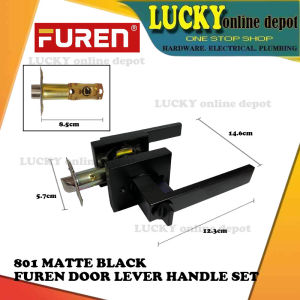 801  FUREN DOOR LEVER HANDLE SET (MB/SN)