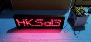 Running Text Mobil Bus Truk Merah 20x70cm Wifi Outdoor