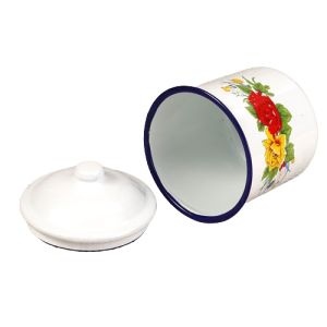 Mug Enamel Jadul Motif Cangkir Tutup Seng Gelas Enamel blirik Polos Jago Bunga Gelas Souvenir Kaleng