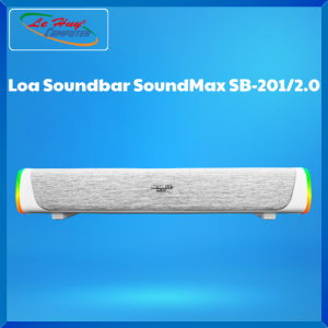 Loa Soundbar SoundMax SB-201 2.0 Trắng - Hàng Chính Hãng