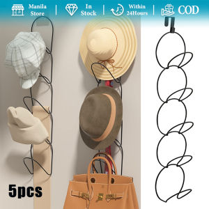 5Pcs Hat Racks Hangers Door Wall Mounted Baseball Cap Display Storage Rackwith Hooks