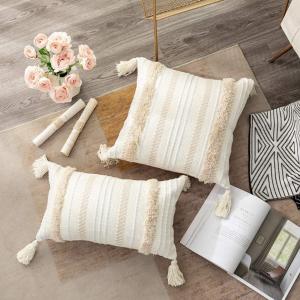 SDFBN Decorative Living Room Woven Bohemian Tufted Boho Pillowcase Pillow Shell Throw Pillow Cushion Cover