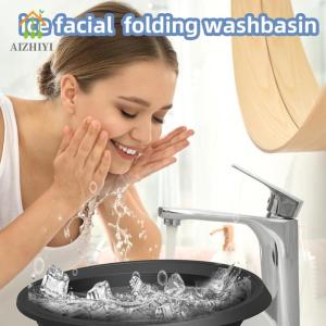 【New Arrival】 Multi-purpose Silicone Face Bowl with Built-in Ice Tray Collapsible Face Chiller for Skincare and Relaxation