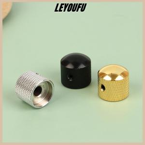 LEYOUFU 1Pc Metal Electric Bass Guitar Tone Volume Knob Potentiometer Hat Cap Guitar Parts Push Knob With Hole Guitar Accessories
