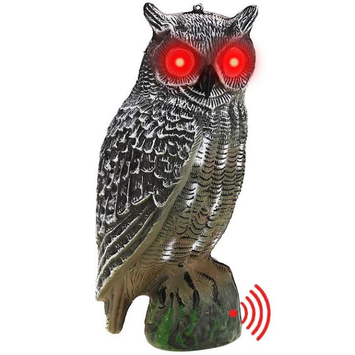Solar Powered Garden Owl With Motion Detection, Rotating Head, Realistic Hoots