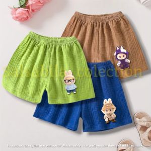 Paket 5 Pcs Celana Pendek Kenit Karakter Labubu Anak Usia 1-10 Tahun Pakaian Bawahan Anak Perempuan