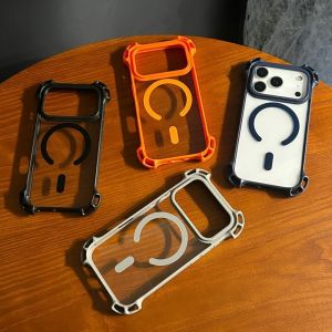 Luxury Silicone Shockproof Clear Phone Case iPhone 17 16 15 Plus 14 13 12 11 Pro Max For Magsafe Magnetic Cover Accessories