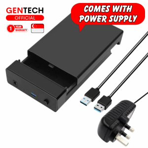 (SG) 3.5” Hard Disk Enclosure Superspeed USB 3.0 – Supports All HDD SSD Hard Drive External Portable for Windows Mac Linux for PC Computer Laptop Phone Tablet