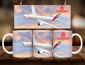 * 1 PC MUG WITH BOX * EMIRATES MUG DESIGN 11oz with BOX SOUVENIR MUG