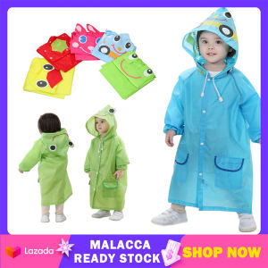 Kids Raincoat Cartoon Animal Design Cute Hooded Poncho Waterproof Thickened Children Students Raincoat Baju Hujan Kanak-Kanak | Cute Baby