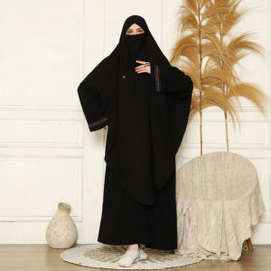 Allev Palestine Abaya ( Abaya Saja ) - Hitam